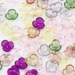 200pcs 10mm 7Color Acrylic Beads Flower Spacer End Beads Caps For Jewelry Making Needlework DIY Bracelets Accessories Wholesale (New)