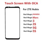 Front Glass ZTE Nubia Red Magic Mars 3 3S 5G 5S Touch Screen LCD Display Out Panel Cover Repair Replace Parts + OCA Bangladesh (New)