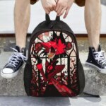 Stained Glass Alastor Hazbins Hotels Backpack for Men Women Fashion Student Hiking Travel Daypack College Canvas Bags Sports (New)