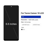 Display Tecno Camon 19 CI6n LCD Display Touch Screen Digitizer Assembly Panel Replacement Camon19 Display Screen (New)