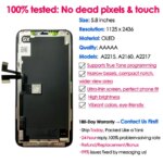 180days Warranty GX OLED For iPhone 11 Pro Screen Replacement Phone Mobile Display Touch Digitizer Assembly Repair Kit 11Pro LCD (New)