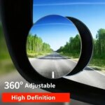 2Pcs Car Mirror HD Convex Mirror Blind Spot Auto Rearview Mirror 360 Degree Wide Angle Vehicle Parking Rimless Mirrors (New)