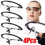 1/2/4Pcs Motorcycle Anti-Splash Protective Wind Dust Proof Goggles Eye Protection Lab Goggles Work Safety Glasses Cycling Glasse (New)