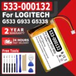Brand BackShell 533 000132 Battery Logitech G533 G933 2500mAh 603450 533 000132 Rechargeable Battery + Free Tools Bangladesh (New)