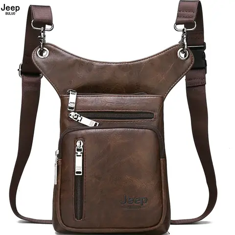S6d151b5a1ddf4ef3be693051255cf7ecY_480x480q75 JEEP BULUO Multi-function Bags Men Small Crossbody crossbody bag Split Leather Fashion Leg waist bag Totes New Young Male Mini (New) - Image 1