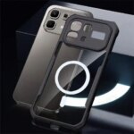 Acrylic Case Infinix Note 60 Shockproof Hard Cover Infinix Note 60 Pro With Metal Magnetic Attraction Sticker (New)