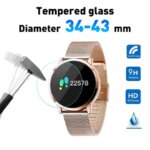 2Pcs Round Watches Tempered Glass Screen Protective Film Diameter 34 35 36 37 38 39 40 41 42 43 mm Screen Guard Smart Watch (New)