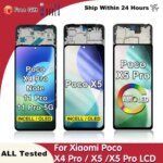 AMOLED For Xiaomi Poco X4 Pro LCD 2201116PG Touch Display Digitizer Assembly For Xiaomi Poco X5 Pro 22111317PG 22101320G LCD (New)