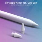 Smooth Replacement Nibs Apple Pencil 1 2 Gen Spare Tips iPad Stylus Pen Screen Protector Friendly (New)