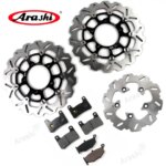 For GSXR750 2007 2006 ARASHI Front Rear Brake Disc Pad Set Fit Suzuki GSXR600 2006-2007 GSXR1000 2008 2007 Rotor Disk (New)