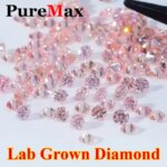 Melee Small Size IGI Certified Fancy Light Pink Color 1.0mm-2ct CVD HPHT VVS-SI Round Lab Grown Diamonds For Jewelry Making (New)