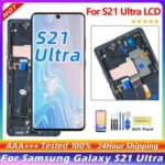 6.78 Super AMOLED Samsung S21 Ultra 5G G998 G998U Display Touch Screen Digitizer Samsung S21Ultra G998B LCD Bangladesh (New)