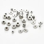 50Pcs Stainless Steel Cylinder Spacer Beads 3/4/6MM Silver Disc Bead Jewelry Finding Accessory for DIY Bracelet Necklace Making (New)