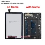 With or No Frame Tablet Parts For Amazon Fire HD 8 Plus 8+ 2020 10th Gen HD8 2020 K72LL4 KFONWI Touch Screen Digitizer Assembly (New)