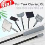 Aquarium Fish Tanks Cleaning Tools Kit Algae Tank Cleaner Set Aquarium Cleaner Fish Tank Net Scraper Sponge accessories (New)