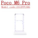 Dual Single Chip SIM Card Tray Xiaomi Poco M6 Pro PocoM6Pro Phone SIM1 + SIM2 Card Tray Part (New)