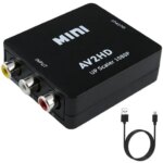 1080P RCA AV To HDMI-compatible HD to AV Composite Adapter Converter AV2HD Audio Video Cable CVBS AV Adapter with USB Cable (New)