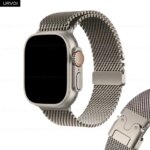 URVOI B Apple Watch Ultra 3 2 Series 11 10 9 8 SE Stainless Steel Mesh Strap iWatch Secure Parachute Buckle 46 49mm (New)
