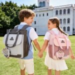 Childrens Dual-use Schoolbag Boys Girls Elementary School Multi-functional Anti-waterproof Shoulder Bag Handheld Tutor Bag SAC (New)