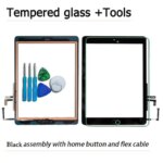 iPad Air 1 Touch Screen Digitizer Glass A1474 A1475 A1476 with Home ButtonCamera HolderAdhesiveTool Kit+Tempered Glass (New)