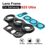 Back Camera Lens Frame + Cameras Lens Ring Gold Silver Samsung Galaxy S25U Ultra Replacement Part (New)