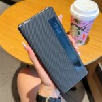Luxury Leather Fashion Business Carbon Fiber Fully Wrapped Flip Case VIVO X Fold3 Pro X Fold 3 2 flip + Camera Protect Cover (New)