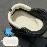 Cooling Pet Stroller Pad Insert – Breathable Ice Silk Dog Pram Cushion Liner – Temperature-Drop Stroller Bed with Bolstered Edge (New)