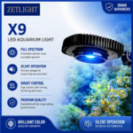 ZETLIGHT X9 96W Bluetooth & WiFi RGB Adjustable Color Channels Marine Aquarium LED light for Saltwater Coral Reef Fish Tank (New)