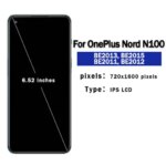 IPS LCD OnePlus Nord N100 BE2013 LCD Display Touch Screen Digitizer OnePlus Nord N100 BE2015 BE2011 LCD Screen Replace (New)