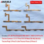 Power Switch On/Off Button Volume Key Button Flex Cable For Infinix Gt 20 Pro Smart 6 Hd X6511 Tecno Camon 17 Pro Pova 5 (New)