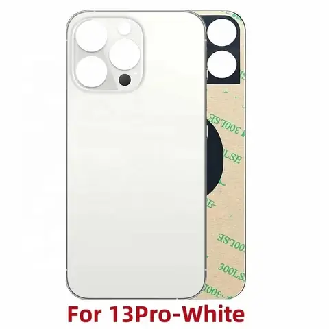 S712e3b15102d450db2c9e3bddca912dfX_480x480q75 Back Glass iPhone 13 Pro-13 Pro Max Back Cover Glass Fast Replacement Housing Battery Cover Big Hole Rear Glass with glue (New) - Image 1