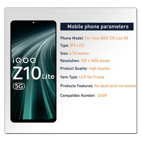 S7159f9c14da84846823df29672385246f_480x480q75 674 inch Vivo iQOO Z10 Lite I2409 LCD Display Touch Screen Digitizer Assembly Vivo iQOO Z10 Lite LCD Replacement Parts (New) - Image 1