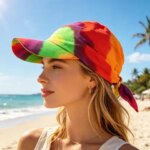 2Pcs Sun Shade Bandana Baseball Cap Cotton Head Scarf Hat with Adjustable Tie Back for Outdoor and Travel Wear Use (New)