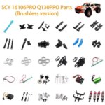 JJRC Q130 PRO 16106 PRO RC Automobile Parts Rotating Shaft Gear Bearing Pull Rod Steering Cup Rocker Arm Motor Tire Bumper Light (New)
