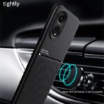 OPPO Reno8 T 5G CPH2505 Case Leather Texure Magnetic Car Holder Back Cover Oppo Reno8 T Reno 8T 4G CPH2481 Phone Cases (New)