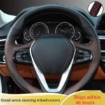 Custom Car Steering Wheel Cover Genuine Leather For BMW G20 G21 G30 G31 G32 X3 X5 G05 X7 Steering Wheel Braid Car Accessory (New)