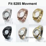 40mm Watch Case Accessories For date day Datejust Seiko Miyota 8285 Movement Sapphire Crystal Watch Case Steel President Strap (New)