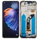 Black 6.6 Inch For Tecno Camon 17 CG6 CG6j LCD Display Touch Screen Digitizer Panel Assembly Replacement parts / With Frame (New)