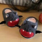 New Grumpy Bat Slippers Fuzzy Winter Shoes for Women Warm Furry Mules Home Slipper Woman Brand Animal Room Shoes Gift Slippers (New)