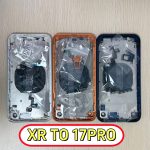 Rear Back Housing Battery Cover For Iphone Xr Convert To 17 Pro Diy XR Like 17 Pro With Tray (New)