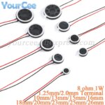 2pcs Speaker Loudspeaker Audio Alarm 8R 8 ohm 1W 10mm/13mm/15mm/16m/18mm/20mm/23mm/25mm/26mm Tablet Phone Computer Trumpet Horn (New)