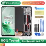Super AMOLED OPPO Reno 8 lite LCD Display Touch Screen Digitizer Replacement OPPO Reno8 Lite CPH2343 with Frame 6.43 Bangladesh (New)