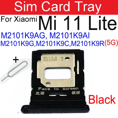 S73cf47fce25846aa9aa8ae9f7d42e531F_480x480q75 Sim Card Tray Xiaomi Mi 11 Lite (Youth) 4G 5G Sim Tray Card Slot Hybrid Dual SIM Card Reader AdapterRepair Parts (New) - Image 1