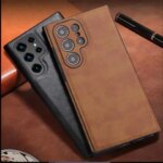 Luxury Vintage PU Leather Case Samsung S26 Ultra S25 S24 Plus S23 S22 S26Ultra Slim Camera Shockproof Soft Bumper Back Cover (New)