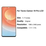 Original Tecno Camon 19 Pro LCD Display Touch Screen Digiziter Assembly Tecno Camon 19Pro CI8 CI8N Display (New)