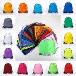 Unisex Polyester Drawstring Bag Sport Waterproof Backpack Bundle Pocket for Men Women Student Rucksack Bag Swimming School (New)