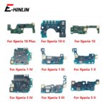 Microphone Mic Module Board SIM SD Card Reader Holder Flex Cable Replacement Parts Sony Xperia 1 5 10 Plus II III IV (New)
