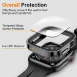 Glass+Case Apple Watch 42 46mm 45mm 41 49 44mm 40 Mm Straight Edge Screen Protector Cover Case iWatch SE 6 7 8 9 10 11 Ultra (New)