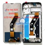 Original itel S23+ S23 Plus S681LN LCD Display Screen Touch Panel Digitizer itel S23 â€ŽS665L Frame (New)