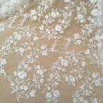 New arrival lace applique dress lace fabric bridal dress lace fabric sell by yard (New)